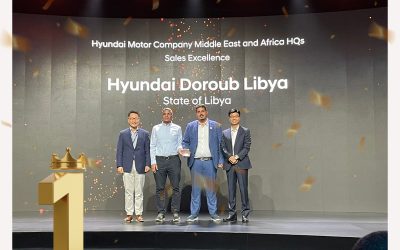دروب ليبيا تتوج بجائزة التميز في المبيعات هيونداي في شمال إفريقيا من قبل هيونداي موتورز
